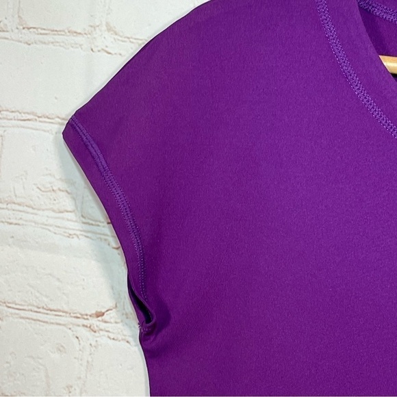 Sweaty Betty Shirt Womens XS Purple Athlete Seamless Workout Gym Cap Sleeve - Picture 4 of 7